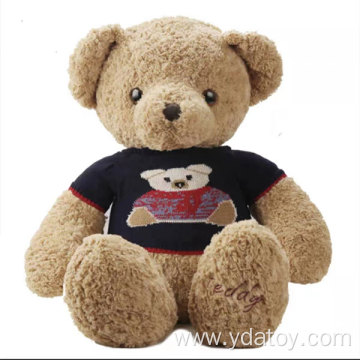 Black clothes plush brown Doctor Bear